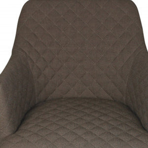 Homeroots 23" Gray Polyester Blend And Natural Solid Color Side Chair   488562