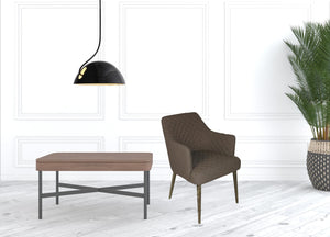 Homeroots 23" Gray Polyester Blend And Natural Solid Color Side Chair   488562