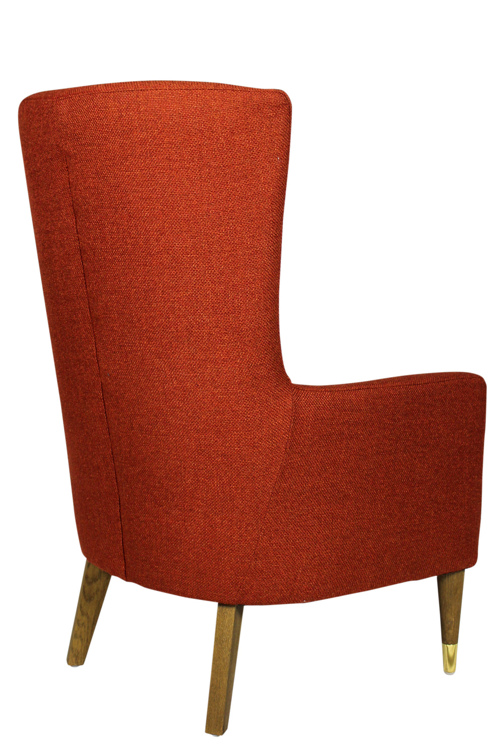 Homeroots 28" Orange And Natural Solid Color Lounge Chair   488568
