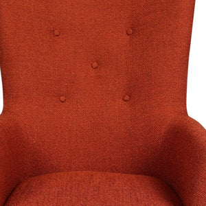 HomeRoots 28" Vibrant Orange Lounge Chair with Tufted Cushions, Modern Design & Comfortable Support for Home 488568