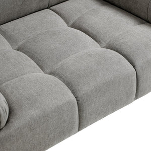 English Elm Marcel Tufted Velvet Pet Sofa Bed Bolstered Arms Stylish Small Medium Dogs Cats Gray B2719P448985