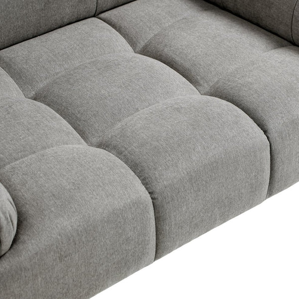 English Elm Marcel Tufted Velvet Pet Sofa Bed Bolstered Arms Stylish Small Medium Dogs Cats Gray B2719P448985