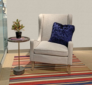 Homeroots 29" Natural Linen Solid Color Lounge Chair   488580