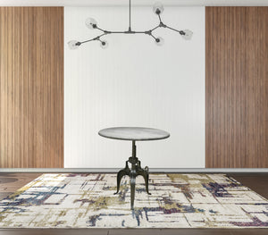 Homeroots 36" Gray And Silver Solid Wood And Iron Adjustable Height Dining Table   488589