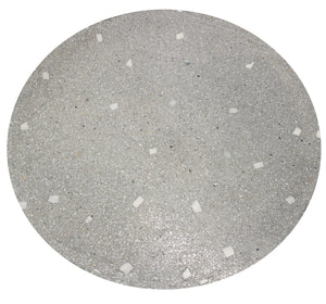 Homeroots 24" Gray And Black Stone And Iron Round Dining Table   488590