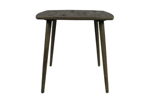 HomeRoots 36" Rustic Square Solid Wood Dining Table with Distressed Finish – Seats 4, Timeless Charm & Durability 488592