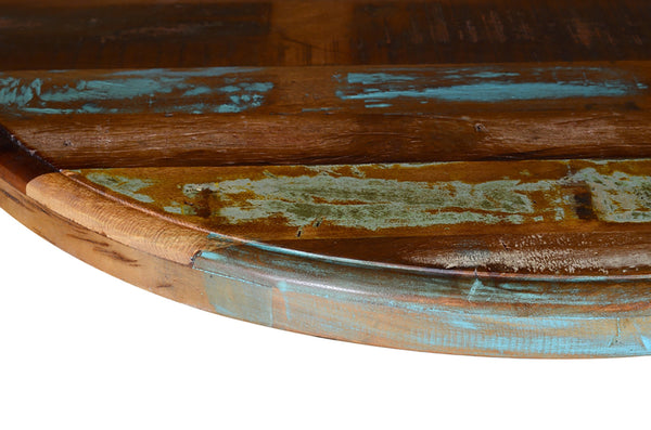 Homeroots 36" Brown Rounded Solid Wood Pedestal Base Dining Table   488597