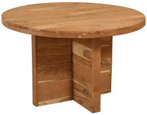 Homeroots 48" Natural Rounded Solid Wood Dining Table   488598