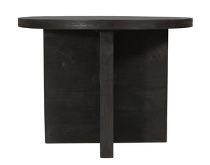 Homeroots 48" Deep Taupe Rounded Solid Wood Pedestal Base Dining Table   488599