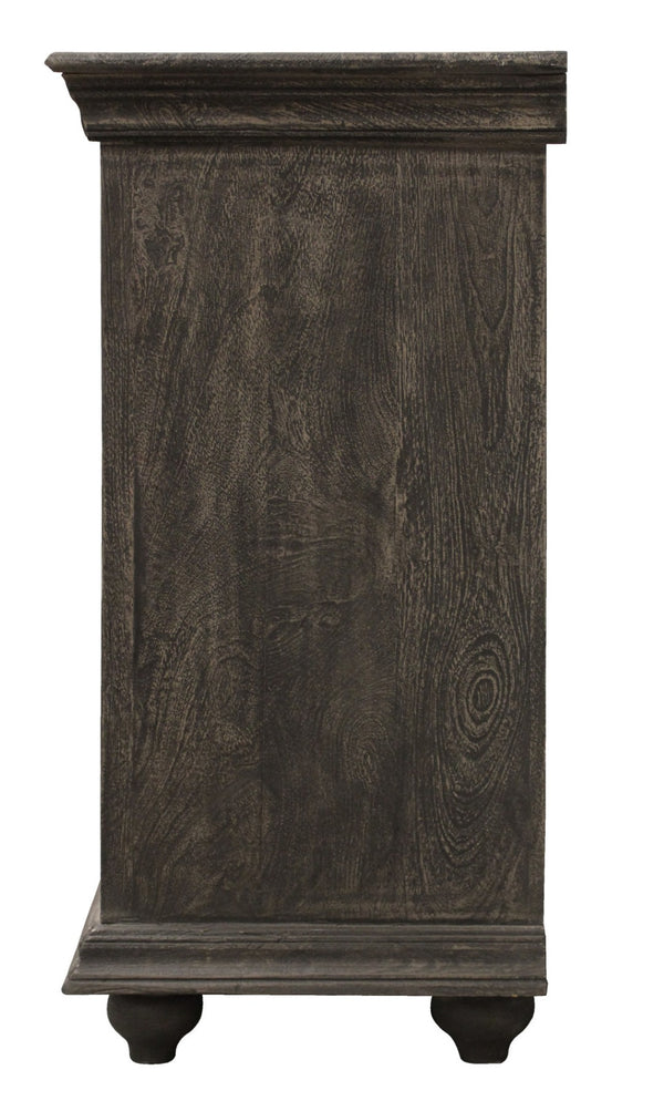 HomeRoots 71" Distressed Gray Solid Wood Sideboard - Stylish Storage Solution with Rustic Charm & Versatile Design 488631