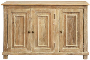 HomeRoots 51" Natural Distressed Solid Wood Sideboard - Stylish Storage for Dining, Living & Entryway Spaces 488675