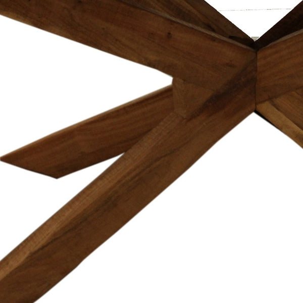 Homeroots 79" Natural Solid Wood Pedestal Base Dining Table   488687