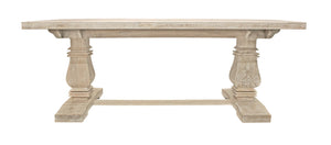 HomeRoots 81" Solid Wood Trestle Dining Table - Rustic Antiqued Charm for Stylish Gatherings & Everyday Use 488689
