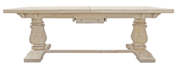 Homeroots 90" Light Brown Rectangular Solid Wood Butterfly Leaf Dining Table   488690