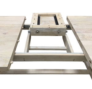 Homeroots 90" Light Brown Rectangular Solid Wood Butterfly Leaf Dining Table   488690