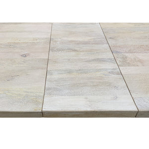 Homeroots 90" Light Brown Rectangular Solid Wood Butterfly Leaf Dining Table   488690