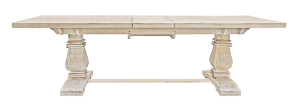 Homeroots 90" Light Brown Rectangular Solid Wood Butterfly Leaf Dining Table   488690