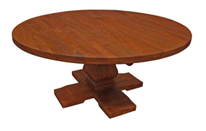 Homeroots 70" Brown Rounded Solid Wood Dining Table   488692