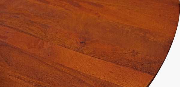 Homeroots 70" Brown Rounded Solid Wood Dining Table   488692