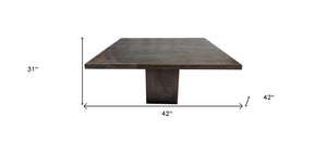 Homeroots 42" Brown Solid Wood Dining Table   488694