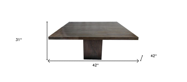 Homeroots 42" Brown Solid Wood Dining Table   488694