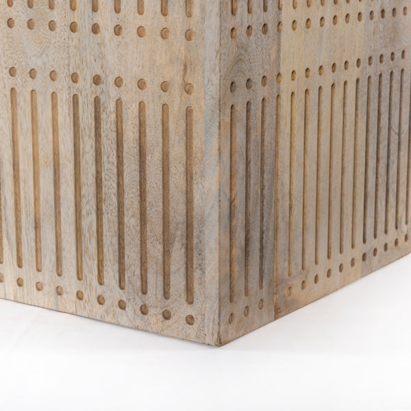 Homeroots 42" Natural Square Solid Wood Pedestal Base Dining Table   488696