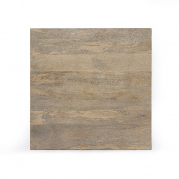 Homeroots 42" Natural Square Solid Wood Pedestal Base Dining Table   488696