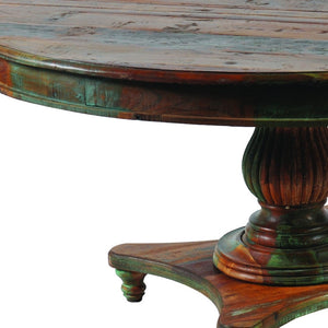 HomeRoots 42" Rustic Reclaimed Solid Wood Dining Table with Distressed Finish – Seats 4, Perfect for Any Space 488698