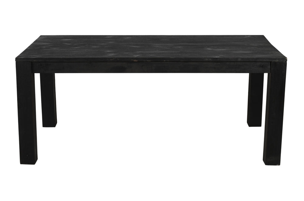 Homeroots 72" Dark Gray Solid Wood Dining Table   488705