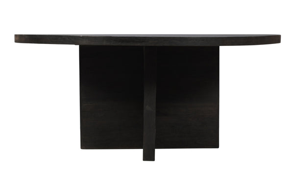 Homeroots 60" Gray Rounded Solid Wood Pedestal Base Dining Table   488706