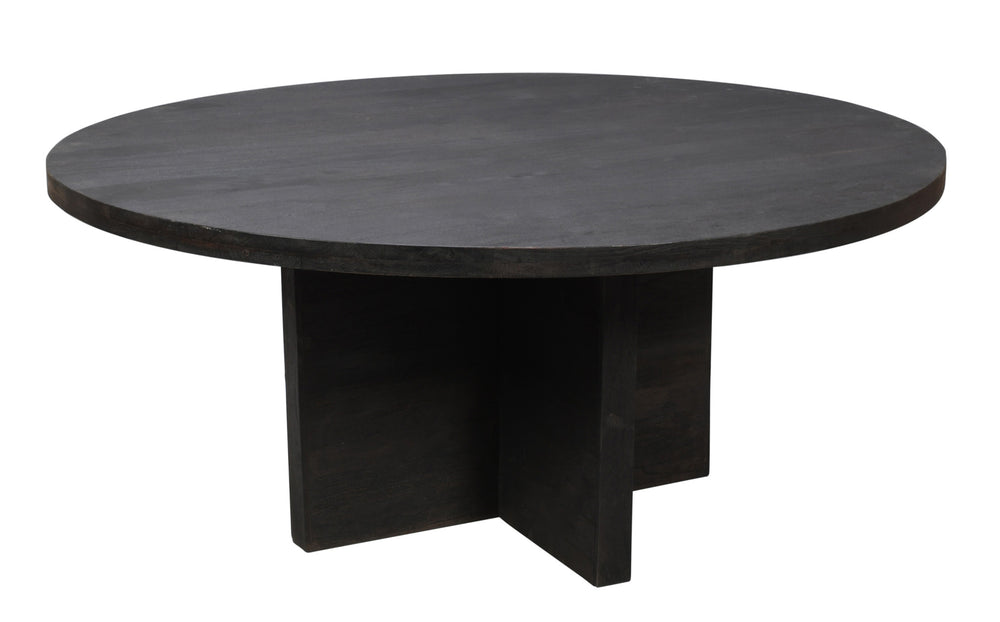 Homeroots 70" Dark Gray Rounded Solid Wood Dining Table   488707