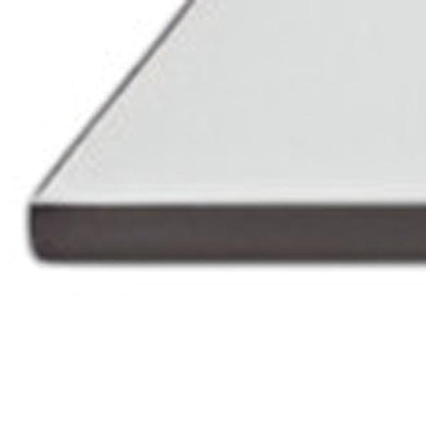 Homeroots 39" White And Clear Glass Square Coffee Table With Shelf   488708