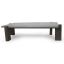 Homeroots 33" Walnut And Dark Grey Concrete Rectangular Coffee Table   488711