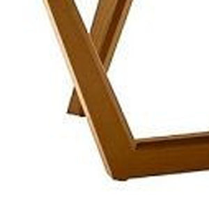 Homeroots 51" Walnut And White Ceramic Tile Rectangular Coffee Table   488717