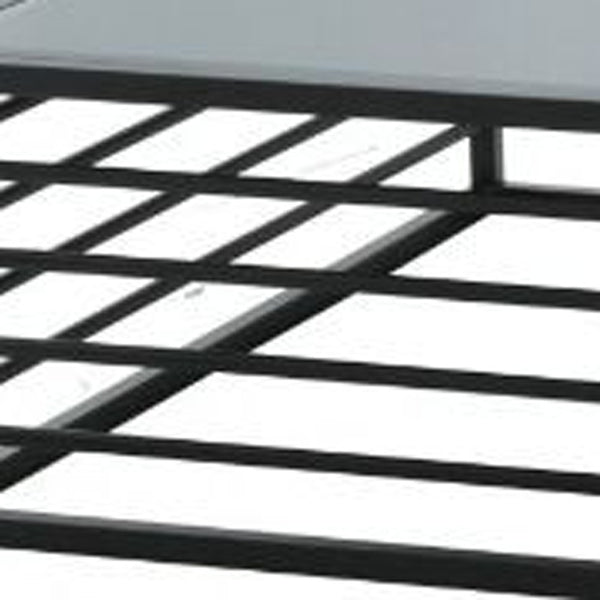 Homeroots 43" Black And Smoked Glass Square Coffee Table   488719