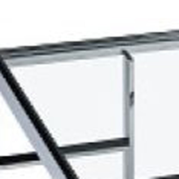 Homeroots 47" Silver And Clear Glass Rectangular Coffee Table   488721