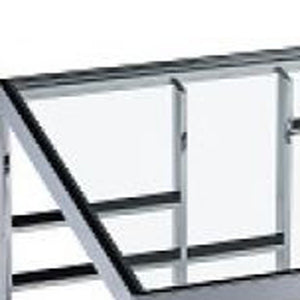 Homeroots 47" Silver And Clear Glass Rectangular Coffee Table   488721