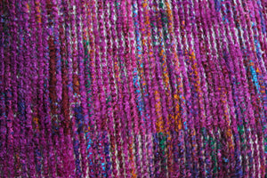 Homeroots 18" Pink Wool Cube Pouf Ottoman   488726