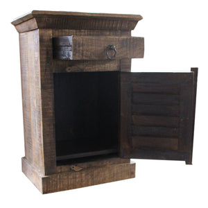 Homeroots 30" Honey Brown One Drawer Nightstand   488753