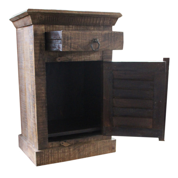 Homeroots 30" Honey Brown One Drawer Nightstand   488753