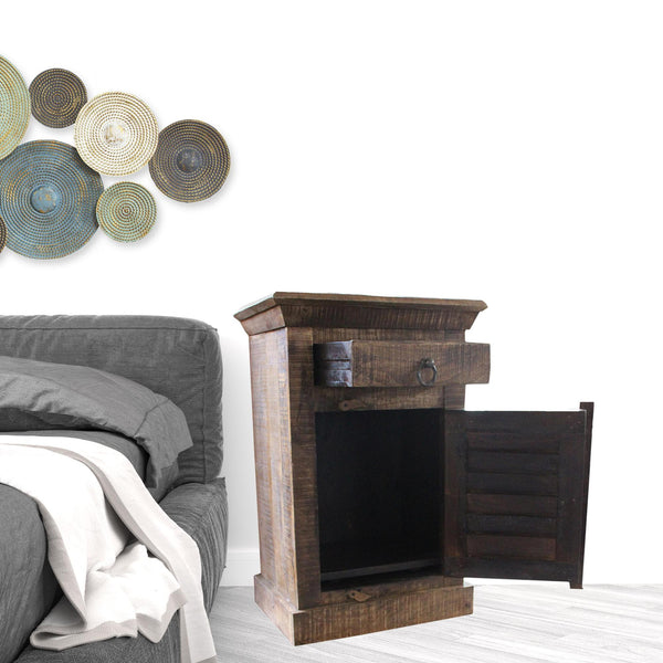 Homeroots 30" Honey Brown One Drawer Nightstand   488753