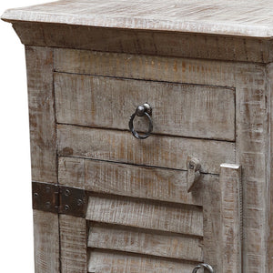 Homeroots 30" Gray One Drawer Nightstand   488754