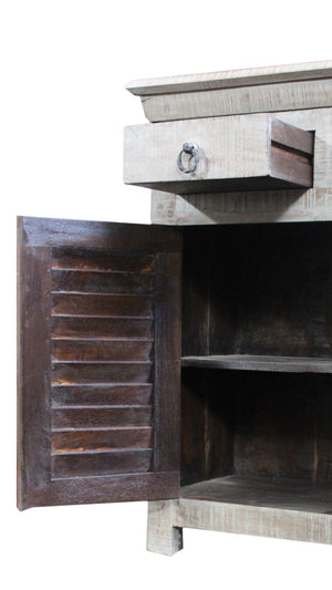 Homeroots 30" Gray One Drawer Nightstand   488754