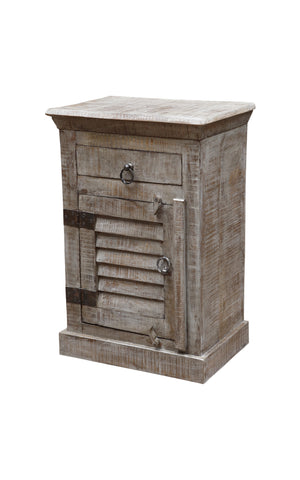 Homeroots 30" Gray One Drawer Nightstand   488754