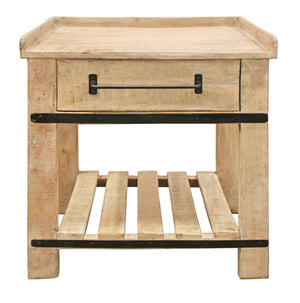 Homeroots 26" White One Drawer Nightstand   488757