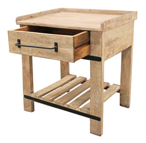 Homeroots 26" White One Drawer Nightstand   488757