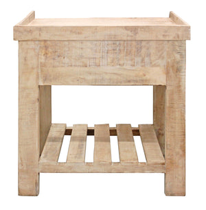 Homeroots 26" White One Drawer Nightstand   488757