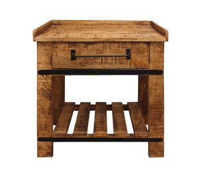 Homeroots 29" Natural One Drawer Nightstand   488759