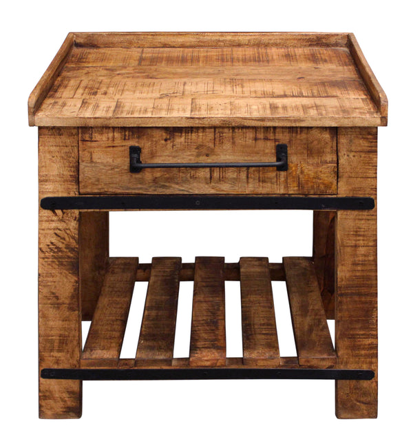 Homeroots 29" Natural One Drawer Nightstand   488759