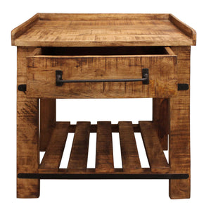 Homeroots 29" Natural One Drawer Nightstand   488759